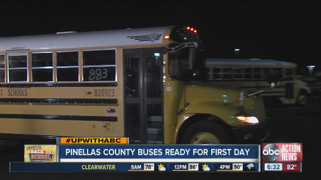 BACKTOSCHOOL Pinellas County buses ready for first day of school