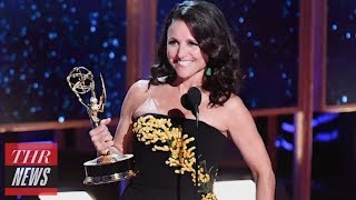 'Veep's' Julia Louis-Dreyfus Breaks Record With 6th Consecutive Emmy Win | THR News