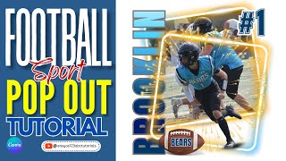 Neon Frames Football Pop Out Canva Tutorial Sports Poster Step by Step Canva Beginner Tutorial