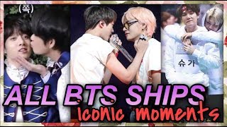 BTS SHIPS ICONIC MOMENTS - yoonmin, taekook, taejin, jikook etc.  - cute & funny - yoongihearteu
