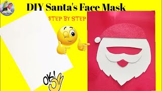 DIY Santa's Face Mask | أسهل طريقة لصنع قناع سانتا للأطفال