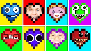 Minecraft... BUT With Custom GAME CHARACTER Hearts?! (BOXY BOO, SONIC.EXE, RAINBOW FRIENDS \& MORE!)