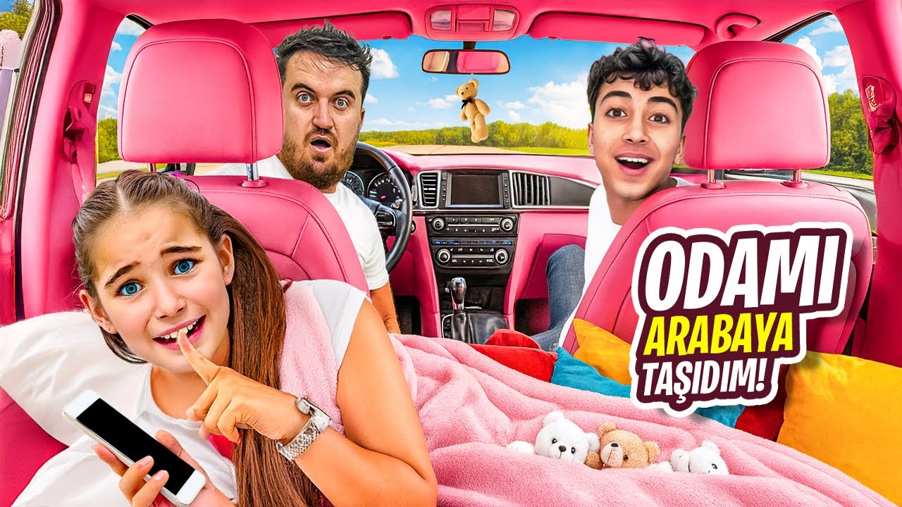 ELİF SİNEM ODASINI ARABAYA TAŞIDI !! BABAMDAN GİZLİ KAÇIŞ ARABADA ODA !! 