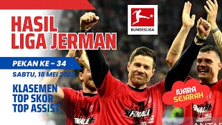 Liga Jerman Pertandingan Terakhir ~ LEVERKUSEN JUARA TANPA TERKALAHKAN ~ Bundesliga 2023 2024