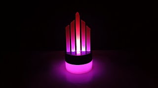 How to make an amazing led lamp using plastic and glue stick || simple and easy to make!!