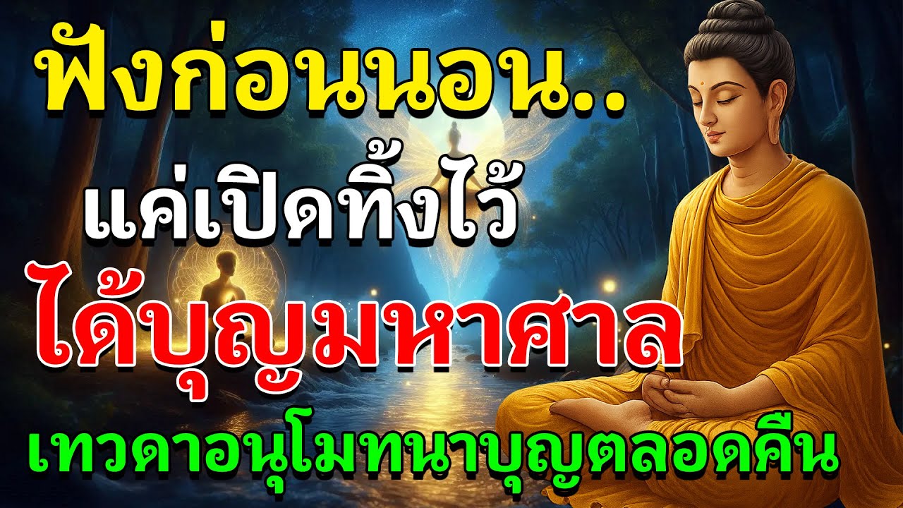 ฟังก่อนนอน! หลับลึกใน 5 นาที ได้บุญแรง ศัตรูแพ้ภัย เทวดาคุ้มครอง