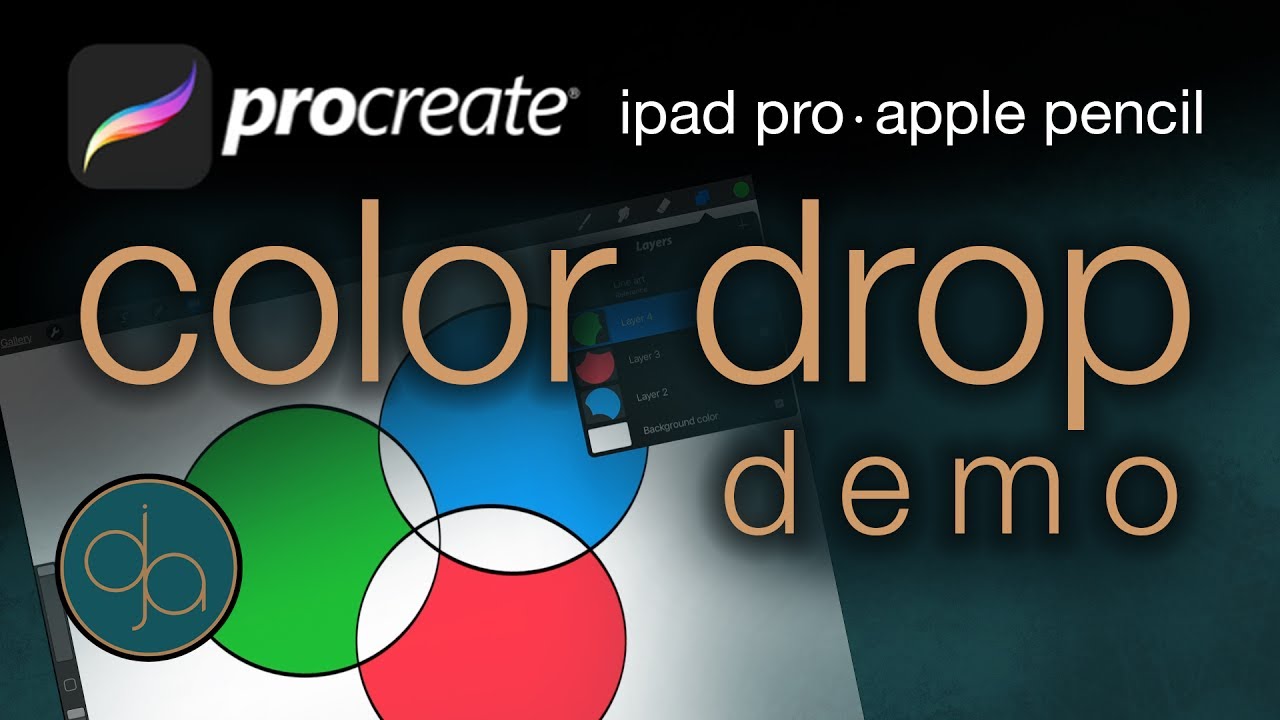 Procreate Demo: Color Drop Technique — iPad Pro Apple  