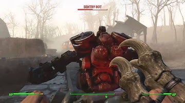 Fallout 4 (Sentry Bot) Large Deathclaw Gauntlet Scratching Post HD