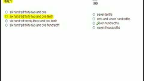 Reading and Writing Decimals