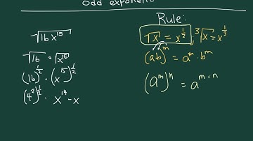 simplifying a radical expression with an odd exponent