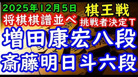 将棋棋譜並べ▲増田康宏八段ー△斎藤明日斗六段 第51期棋王戦コナミグループ杯挑戦者決定トーナメント「主催：共同通信社、日本将棋連盟 特別協賛：コナミグループ、協賛：Calorie Mate」