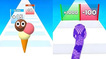 Ice Cream Rush vs Snake Run Race🔥 MAX LEVELS UNLOCKED! (2025 Update)