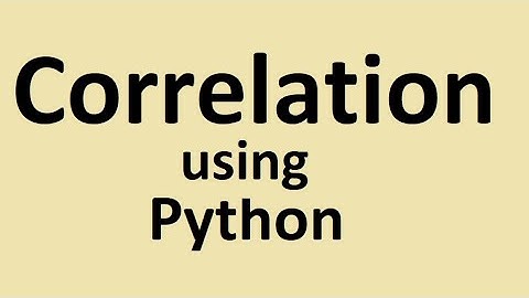 Finding correlations in data using Python.