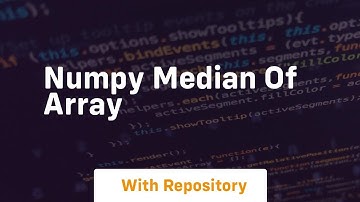 numpy median of array