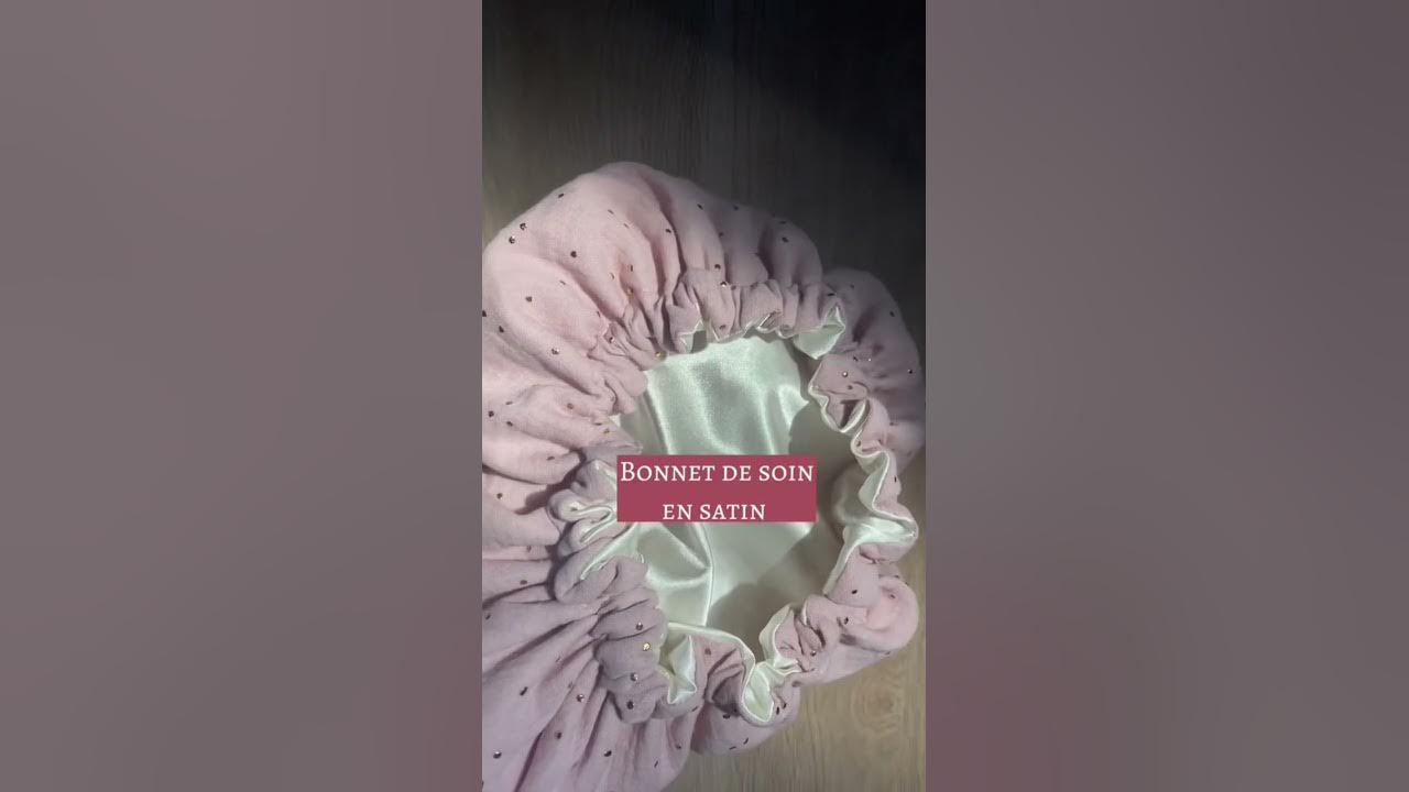 Bonnet de soin en satin pour cheveux