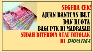 Daftar BLT diterima atau ditolak? segera cek di simpatika! #blt #simpatika #simpatikakemenag