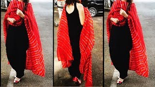 black and red punjabi dress
