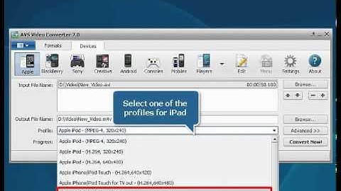 How to convert video for iPad using AVS Video Converter?
