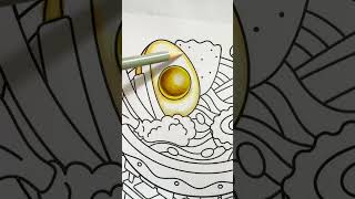How to color a kawaii boiled egg with markers! #coloringtutorials #coloringtime #coloringtips