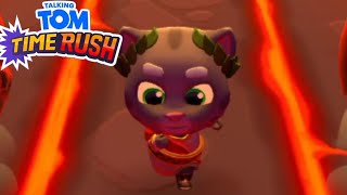 Talking Tom Time Rush. Roman Tom running away from volcano