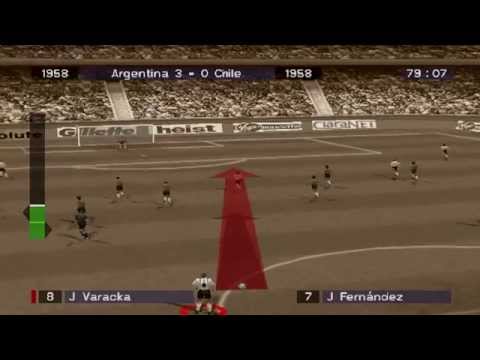 Viva Football Gameplay Historical match 1958 (PlayStation,PSX)