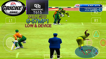 Ea cricket 2002 playstation 02 gameplay tested on Unisoc T615 Mali-G57mp1 Low & device Nethersx2 !