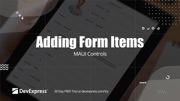 Use Form Items to Implement Settings and Navigation Pages in Your .NET MAUI Application