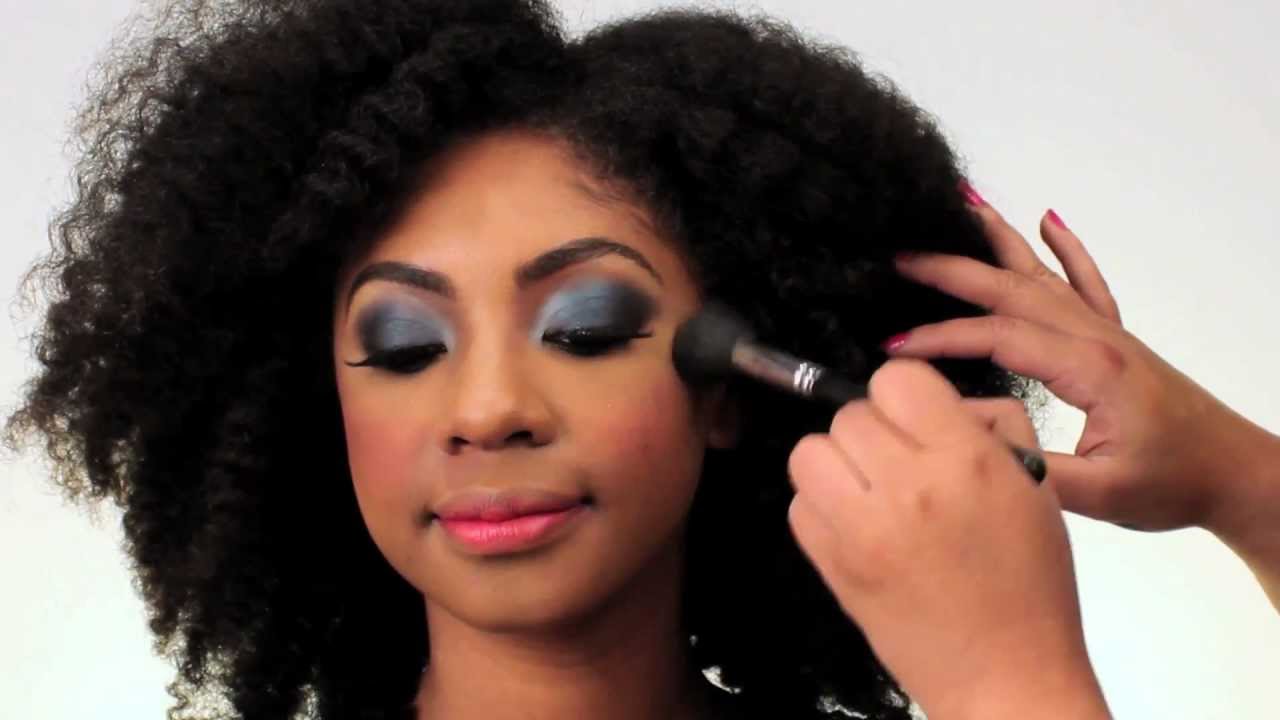 Mimi j's Brandy Inspired Blue Smokey Eye Look