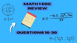 Math 1 EOC Review Questions 16-30