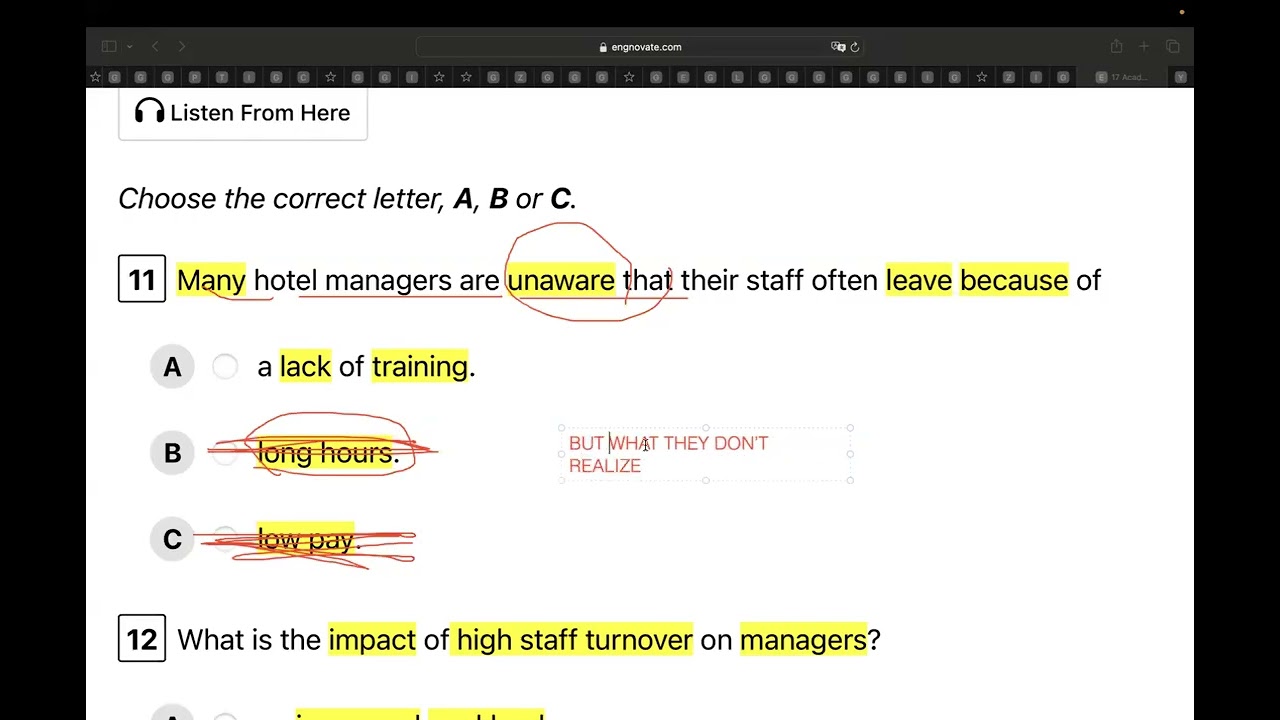 Cambridge IELTS 17 | Тест 4, раздел «Аудирование», полное объяснение