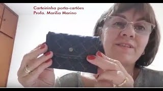 carteirinha porta cartões - Profa. Marilia Marino