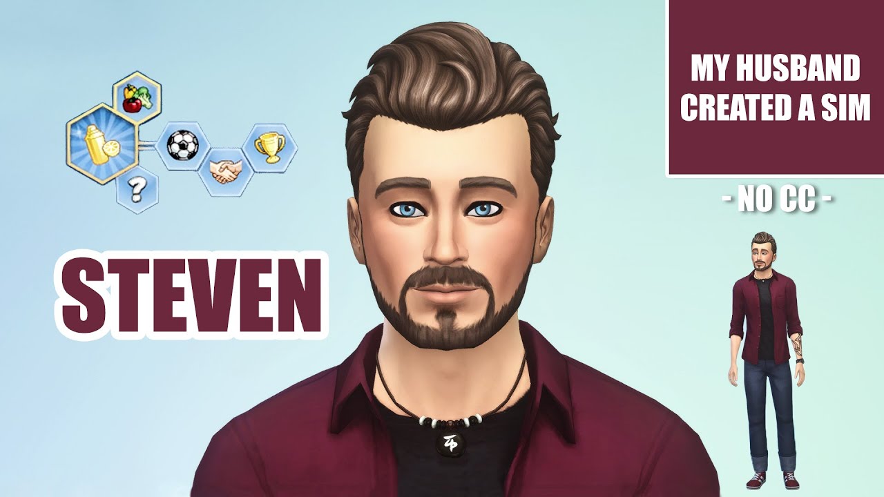 My husband creates a sim | Sims 4 | CAS | No CC - YouTube