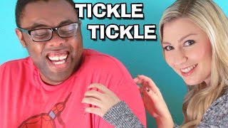 TICKLE CHALLENGE! Katie Wilson & Black Nerd