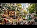 Relaxing Morning Summer Ambience 🌿 Outdoor Coffee Shop Ambience with Warm Jazz Music for Work, Study