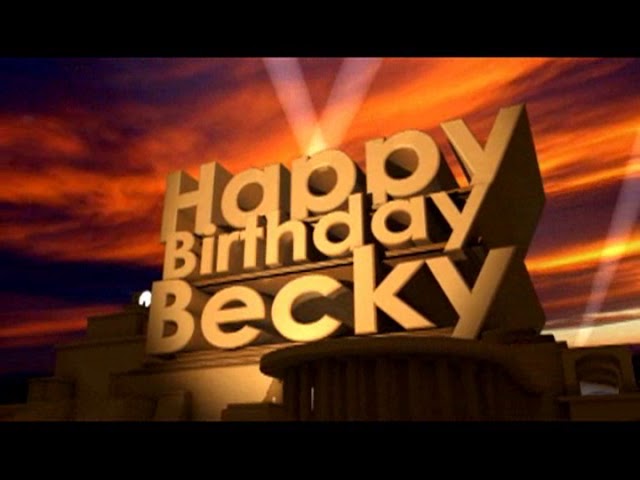 Happy Birthday Becky Youtube