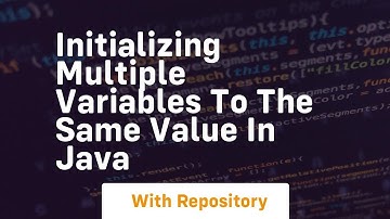 initializing multiple variables to the same value in java