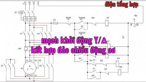 mạch khởi động sao tam giác kết hợp đảo chiều động cơ