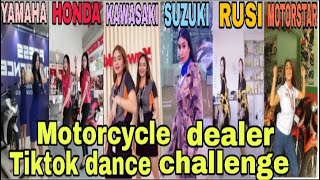 Motorcycle dealer Tiktok dance challenge #yamaha #honda #kawasaki #suzuki #rusi #motorstar