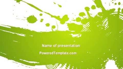 Green Splash PowerPoint Template by PoweredTemplate.com