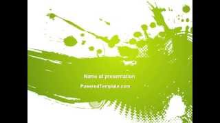 Green Splash PowerPoint Template by PoweredTemplate.com