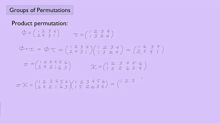 (Abstract Algebra 1) Groups of Permutations