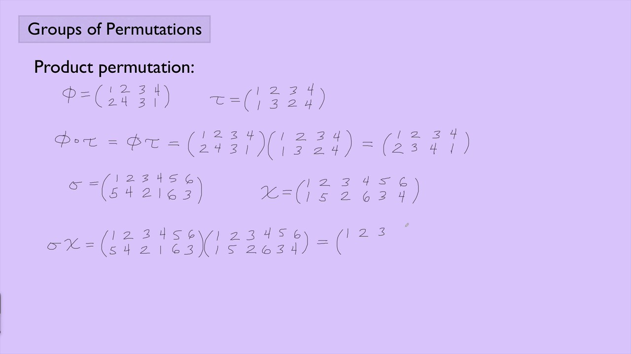 representation of permutation group