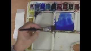 flat wash watercolor paint