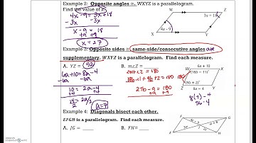 7.2-7.3 Parallelogram & Tests for Parallelograms