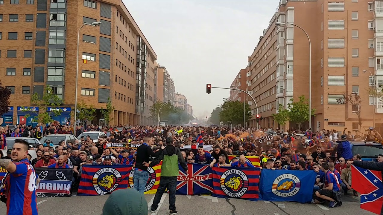 Corteo Boixos Nois final Copa del Rey 2018
