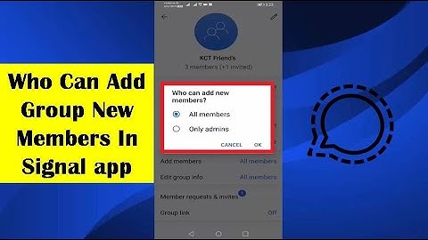 Who Can Add Group New Members In Signal app