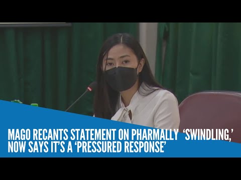 Mago recants statement on Pharmally ‘swindling,’ now says it’s a ‘pressured response’