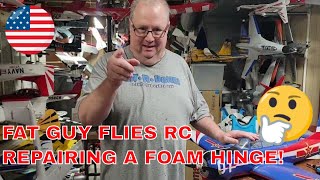 HOW TO REPAIR A FOAM HINGE ON A RC PLANE! by Fat Guy Flies RC