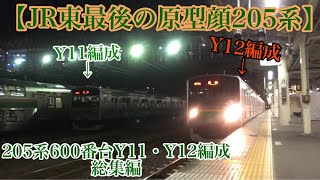 【JR東日本最後の原型顔の205系】JR東日本205系600番台Y11・Y12編成 総集編