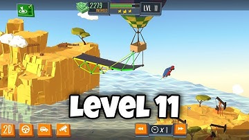 BUILD A BRIDGE LEVEL 11 (3 STAR)